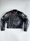 Richa x Triumph Vintage Heavy Armoured Leather Moto Jacket with Multi-Patch (Paded) (XL)