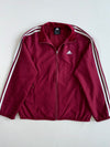 Adidas Burgundy 3-Stripe Track Jacket(S)
