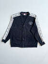 Le Coq Sportif Taped Sleeve Snap Cardigan – Black (XL)