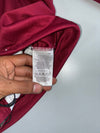 Adidas Climacool Burgundy Team Track Jacket | Vintage Full Zip 3-Stripes Jacket (M)