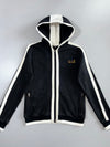 EA7 Emporio Armani Black & White Velour Track Jacket (S)