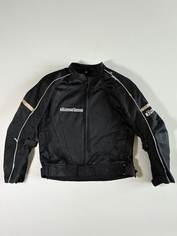 Dream Power Black Mesh Motorcycle Jacket Padded  (S)