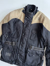 Vintage Xplorer Teflon Motorcycle Riding Jacket – Black & Beige (XL)