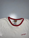 Carhartt WIP | Script Logo Ringer T-Shirt | White & Red (M)