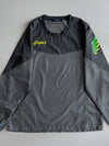 Asics Vintage Shell Pullover Jacket – Grey/Black with Neon Accent (L)