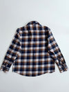 Royal Queen's Polo Team | Navy Brown Plaid Flannel Shirt | (M)
