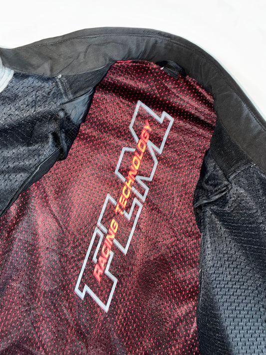 FLM Racing Technology Cordura Softshell Motorcycle Jacket – Black / Grey Padded (L)