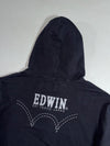 Edwin Black Pullover Hoodie with Grey Logo Placket (M)