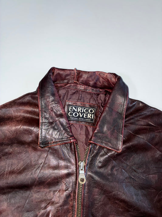 Enrico Coveri Premium Pure Leather Jacket (2XL)
