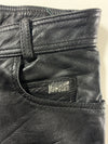 Vintage MaCadam Black Leather Straight Leg Pants (W:24) (L:40)