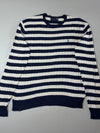 Polo Ralph Lauren Striped Ribbed Crewneck Sweater  Navy & White (L)