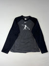 Nike Therma-FIT Graphic Raglan Performance Sweatshirt – Black/Grey (XL)