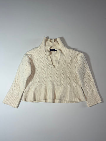 Polo Ralph Lauren Cable Knit Cropped Sweater – Cream Women’s  (S)