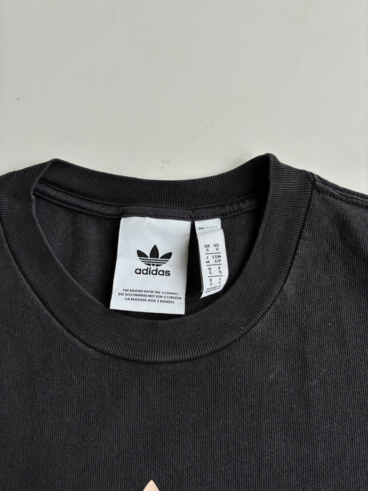 Adidas Originals Trefoil Logo Tee – Washed Black | (S)