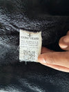 Stone Island Grey Ribbed Knit High Neck Button-Up Cardigan with Compass Badge (L)