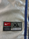 Vintage Nike Blank Basketball Jersey – White & Royal Blue (2XL)
