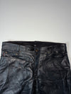 Vintage Black Leather 5-Pocket Pants (W:36) (L:47)
