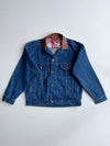 Marlboro Country Store Leather-Collar Denim Trucker Jacket (L)