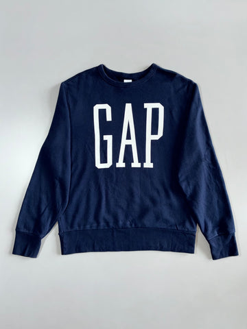 Gap | Logo Print Crewneck Sweatshirt | Navy Blue (L)