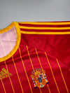 Adidas Spain National Team Climalite Gold Pinstripe Red Short Sleeve Football Training Jersey  (XL)