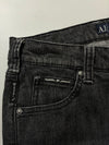 Armani Jeans AJ Washed Black Straight Leg Denim Jeans (W:29) (L:43)