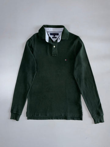 Tommy Hilfiger Long Sleeve Polo Forest Green (S)