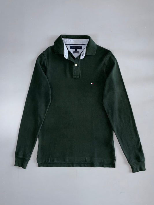 Tommy Hilfiger Long Sleeve Polo Forest Green (S)