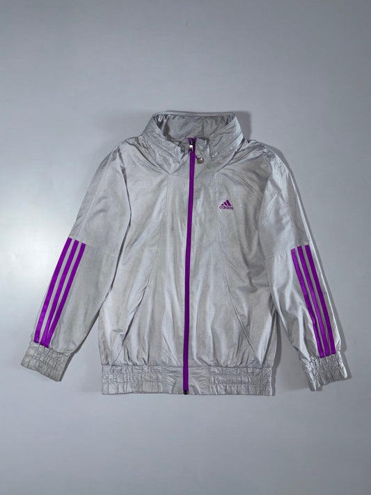 Adidas Grey & Purple Track Jacket Size (S)