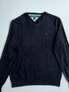 Tommy Hilfiger Golf Black V-Neck Knit Sweater (L)