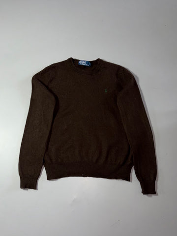 Vintage Polo by Ralph Lauren Dark Brown Crewneck Knit Sweater (XS)