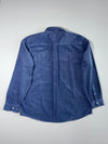 Carhartt WIP Blue Corduroy Long-Sleeve Button-Up Shirt with Embroidered Logo (XL/2XL)