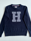 Hilfiger Denim Navy Varsity "H" Knit Sweater(S)