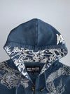 Big Train Osaka | Dragon Graphic Full-Zip Hoodie | Navy (L)