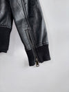 2000s Dolce & Gabbana mainline multi-pocket aviator flight leather bomber Jacket Sheepskin Leather  100% Authentic verified by LegitGrails Size (M)