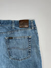 Lee Relaxed Fit Distressed Blue Jeans (W:38|L:42)