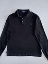Polo Ralph Lauren | Slim Fit Gold Pony Long Sleeve Polo | Washed Black (L)