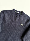 Lacoste Classic Fit Cable Knit Wool Sweater – Navy (S)