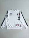 Vintage Fila Stile Sportivo Italiano Multi-Logo Sweatshirt – White/Navy (L)