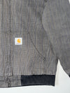 Vintage Carhartt Grey Pinstripe Hooded Active Work Jacket (M)