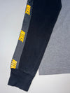 Nike Swoosh Logo Tape Grey & Black Long Sleeve Top (L)