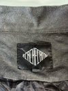 Beachflame Washed Black Canvas Jacket – Pink, Teal & Cream Chevron Stripes (L/XL)