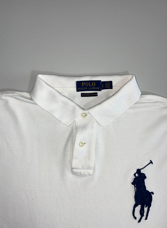 Polo Ralph Lauren Big Pony Custom Slim Fit Polo – White (XL)