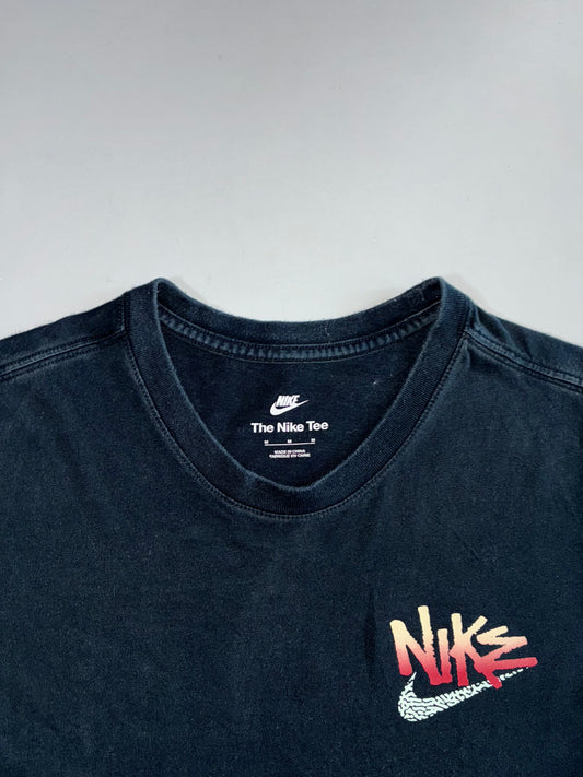 Nike Sportswear The Nike Tee Graffiti Logo Snakeskin Swoosh Faded Black Graphic T-Shirt (M)