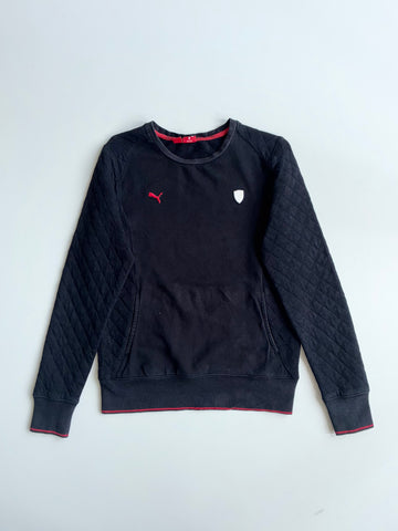 Puma Scuderia Ferrari Quilted-Sleeve Crewneck Sweatshirt”(S)