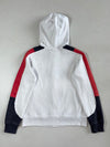 Vintage Fila White Colour Block Zip-Up Hoodie (S)