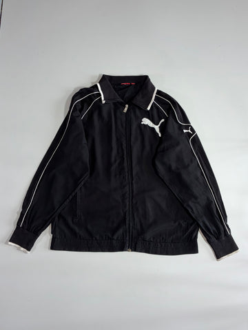 Puma Track Jacket – Black with White Piping (2XL)
