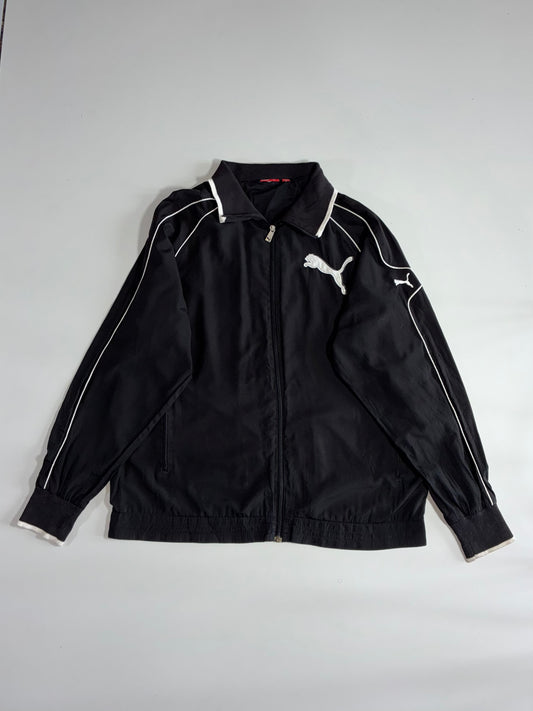 Puma Track Jacket – Black with White Piping (2XL)