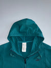 Reebok Vintage Teal Green Hooded Windbreaker Jacket — Made in Vietnam | Size L