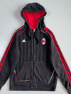 Adidas AC Milan Associazione Calcio Full Zip Hoodie Black Red Stripe (L)