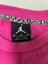 Jordan | Hot Pink Jumpman Sleeve Print Crewneck | (M)